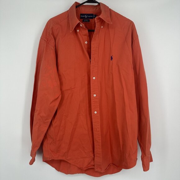 Ralph Lauren Men's Blake Button Down Orange size Large - Picture 1 of 4